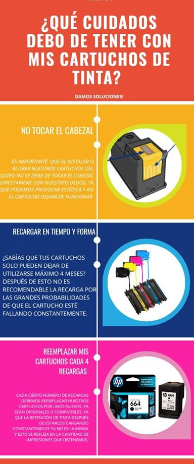 infografia como cuidar los cartuchos de tinta